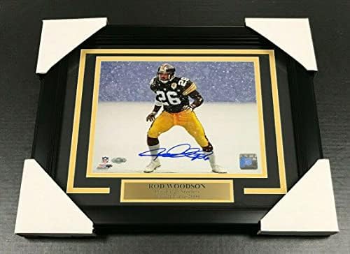 Rod Woodson Pittsburgh Steelers potpisan autogramom kartica uokvirena sa 8X10 Foto - autogramom NFL kacige