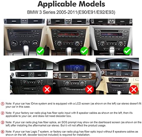 Android 10 Dvokrevetna din Car Stereo za BMW 328i 335i 325i 2005-2011 9 inčni radio na dodir radio ugrađeni