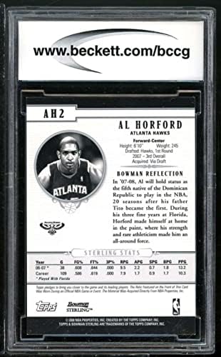 Al Horford Rookie Card 2007-08 Bowman Sterling AH2 BGS BCCG 10