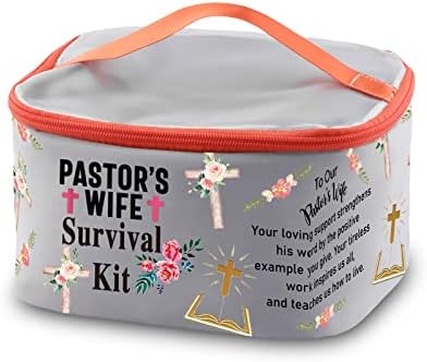 Pxtidy Pastor's Wife Survival Kit Pastor Wife Makeup Organizator torba Biblija studija toaletne Case sveštenik