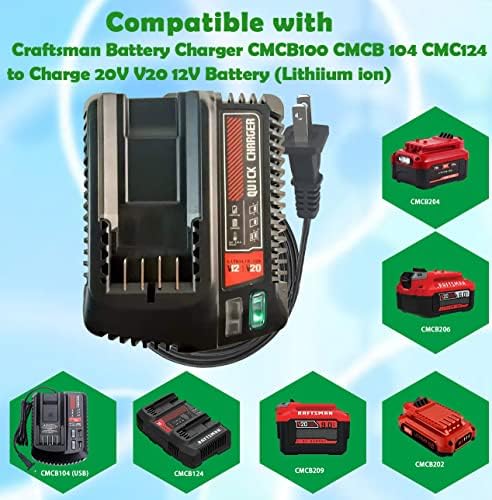 CMCB104 i C3 kompatibilni kompatibilni sa Craftsman 19.2V 20V punjačem za naplatu 19.2V 20V zanatlija baterije