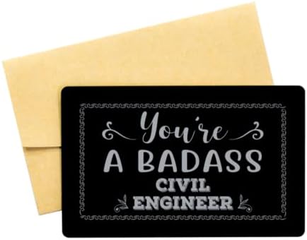 Građevinski inženjer ugraviran novčanik umetak, ti si Badass, ljubav kartica rođendanski pokloni Ideje