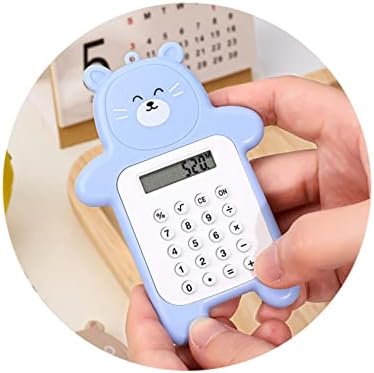 Kalkulator Korean Edition Fashion Mini prijenosni mali kalkulator nosi osnovnu školu Student Computer 青色