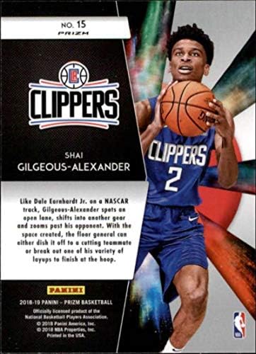 2018-19 Panini Prizm Freshman Phenoms Prizms Silver 15 Shai Gilgeous-Alexander Los Angeles Clippers NBA
