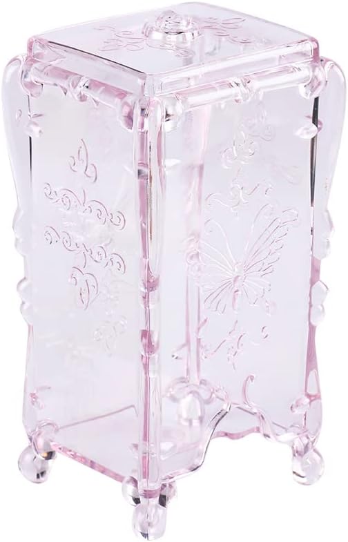STZPRONAIL Butterfly Cotton Box Nail Storage Clear Pink Acylic maramice za nokte pamučni jastučić posuda