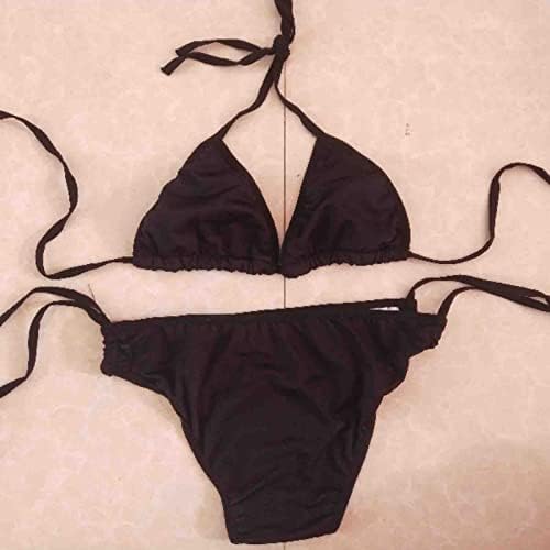 Ženska 2 Komada Halter Tie Side Micro Bikini Kupaćih Kostima Visokog Kroja Na Plaži Flower Print Tie Back