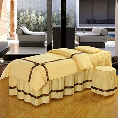 ZHUAN Premium Setovi posteljine za masažu Beauty Bed Cover 4 komada prozračni masažni Kreveti suknja jastučnica