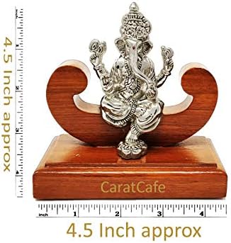 Prst CaratCafe lorda Ganesha Ganpati slon Bože Idol Pure Silver 999 Statue, Bis Hallmark certificiran za