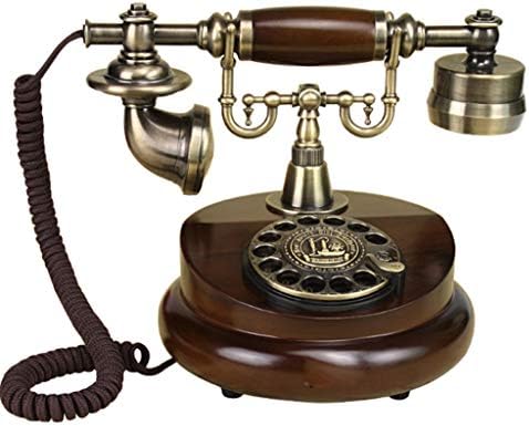 PDGJG Retro Vintage Telefon Telefonski stolni fiksni telefon sa ekranom za realnim i pozivaocem za uredski