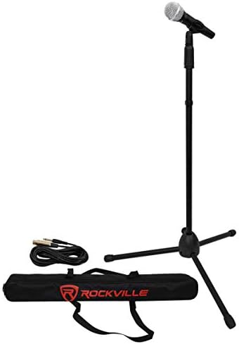 Rockville Pro Mic Kit 1 - High-End Metal Microphone + Mic postolje + nosač za nošenje i Pyle Multi gitara