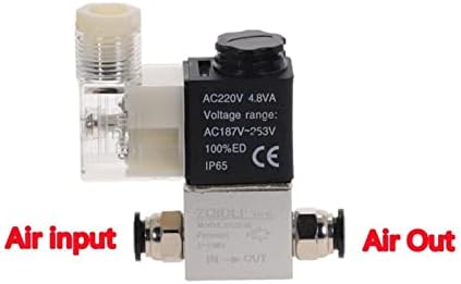 Priključak za priključak elektromagnetnog ventila za vazduh 2v025-08 2-položaj 2-port 1/4 normalno zatvoren