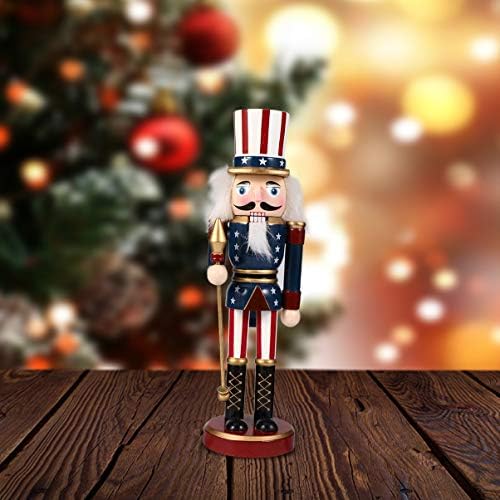 KESYOO Nutcracker lutka drvena Božić Nutcracker figure Američki štap Božić drveni ukrasi ukrasi lutkarske