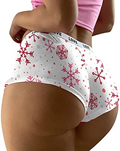 Božićni ženski donji rub dugih rukava SHOWNY bokser kratak donje rublje Boyshort Božićne dame gaćice pidžama