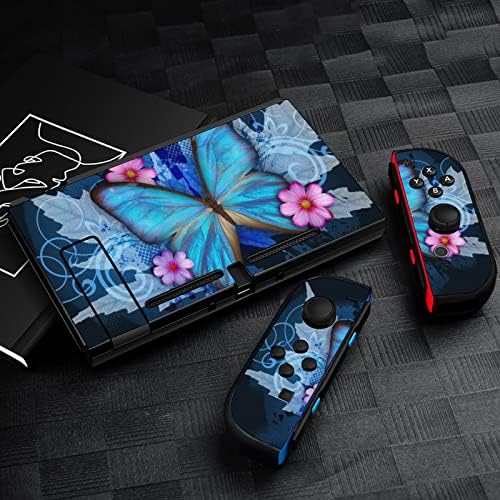 Blue Butterfly Flora naljepnice naljepnice Cover Skin Protective FacePlate za Nintendo Switch