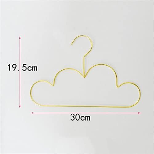 WJCCY 5pcs vješalice bez klizanja metalni mališani vješalica za odjeću Zlatna djeca oblaka oblika oblika