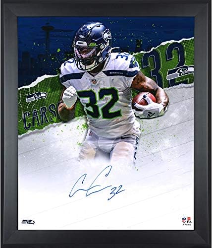 Chris Carson Seattle Seahawks uramljeni su serija sa autogramiranim 20 x 24 u fokusu fotografija - autogramirane NFL fotografije