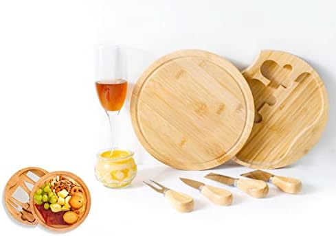 Elegantna i jednostavna ploča od bambusovog sira, tanjir za punjenje i poslužavnik za posluživanje uključujući
