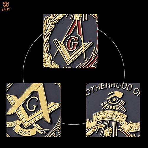 Euro Masonic Association pod bratstvom čovjeka koje je očinstvo Božji pozlaćeni token izazov pridodan kovanica