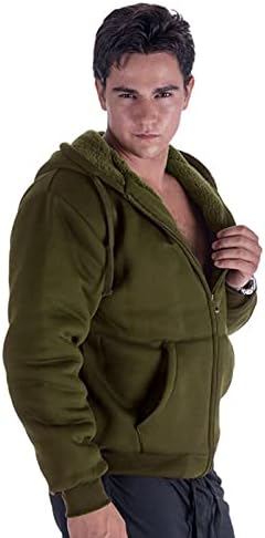 Gary Com HearchWeight Sherpa Fleece Hoodies za muškarce pune zip up džemper s dugim rukavima obložena aktivnom