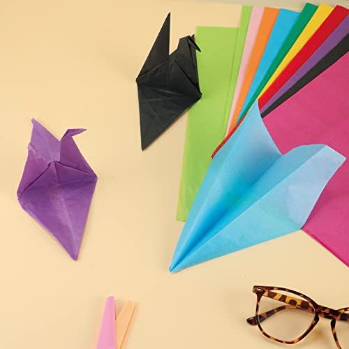 100 listova obojenog maramice Bulk, 10 boja A4 veličina poklon papirnati papir dekorativni papirnati papir
