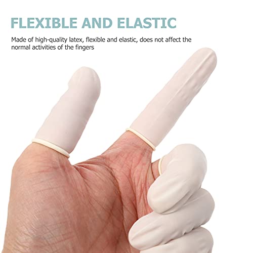 Beaupretty 200pcs Latex finger Cots gumeni poklopac prsta antistatičke rukavice za prste za elektronsku