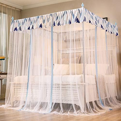 ASDFGH enkripcija slijetanje Princess Bed Canopy, evropski stil 4 ugla post Bed Canopy zavjese za djecu