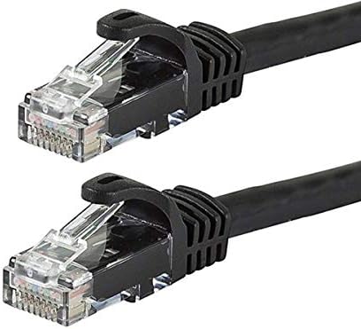 Monopricija Cat6 Ethernet Patch kabel - 15 metara - Crni bezobzirni RJ45, nasukan, 550MHz, UTP, čista gola