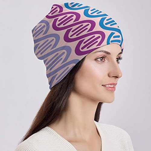 BAIKUTOUAN DNK dvostruki Helix uzorak Print kapice za muškarce žene sa dizajnom Lobanja kapa