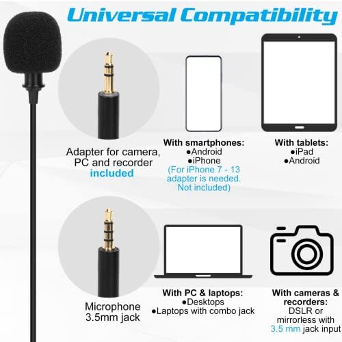 Profesionalni razred Lavalier Revel mikrofon za iPad Pro 11 kompatibilan je s iPhone telefonom ili kamerom