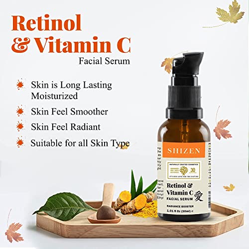 Maxxglow Bio-cosmetics by Nature Retinol & amp; Vitamin C Serum za lice za svijetlu čvršću kožu, Anti Aging,