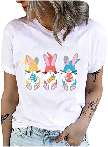 Uskrsni dan za žene GNOME Uskrsna majica smiješna Uskršnja gnome jaja majica Ljetni casual uskršnji ties