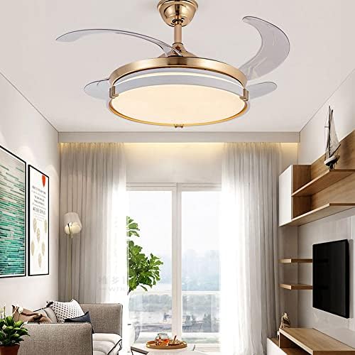 Lisusut minimalistički ventilator ventilator Američki akrilni strop ventilator lampica LED trikromatsko