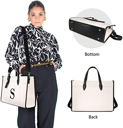 TOPDesign početna torba za Laptop za žene, elegantna Platnena torba za računar od 15,6 inča, personalizovana