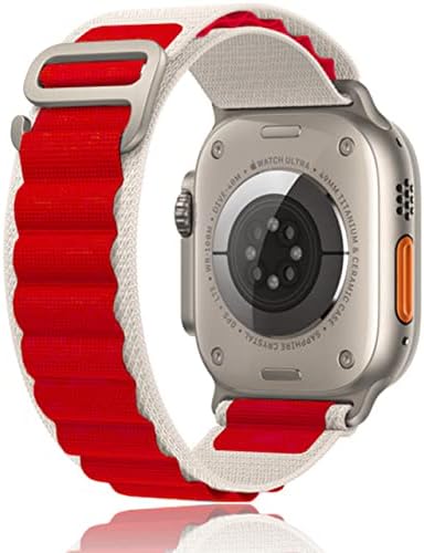 Alpine Loop Band Kompatibilan je za Apple Watch Band 49mm Dvije boje Najlon Sport Solo petlje Tindovi Titanium