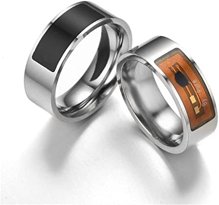 Modni NFC oznaka za mobilni telefon Smart Ring Nerđajući čelik 8 mm širok Pametni Nosivi prsten Pametni