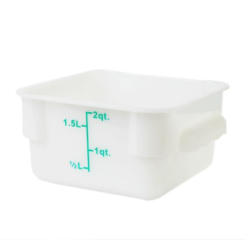 Excellante 849851007475 Polipropilenski kvadratni kontejneri za skladištenje hrane, 2 litre, bijeli