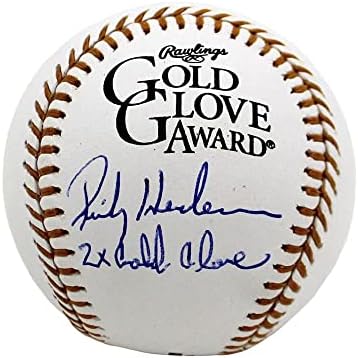 Rickey Henderson potpisao Oakland Athletics Rawlings Gold Glove Edition MLB Baseball sa natpisom 2x Gold