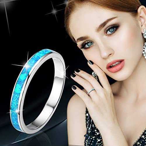 2023 Novi vjenčani zaručnički prstenovi vjenčanje za žene nakit muški vjenčani Inlay prstenovi kreirani-Opal