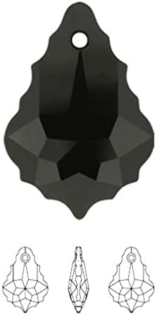 20kom češki fasetirani kristalni barokni luster privjesak Suncatcher 22mm Jet Black Drop perle za izradu
