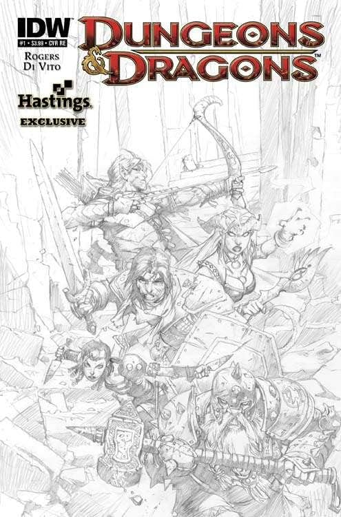 Dungeons and Dragons 1c VF; IDW comic book / RE variant Hastings