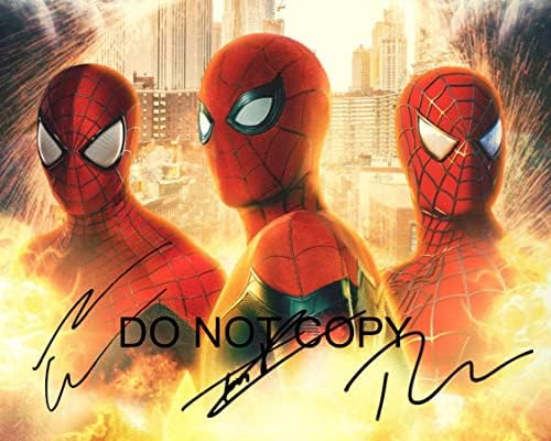 Tom Holland Garfield & MaGuire Spider-Man potpisan 8x10 REPRINT fotografija RP 1