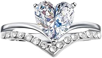 2023 Nova angažmana prstena Princess Personalizirani ženski zirkonski dijamantni prstenovi u obliku srca