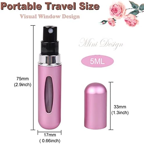 ROSARDEN Travel Mini parfem refillable Atomizer, prenosiva bočica sa raspršivačem parfema, putna parfemska