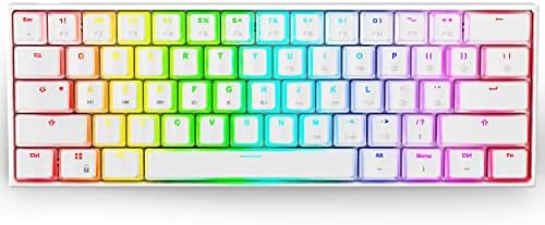 Ractous RTK61P 60% mehanička tastatura za igre RGB pozadinskim osvjetljenjem PBT puding keycaps 61key Ultra-kompaktna