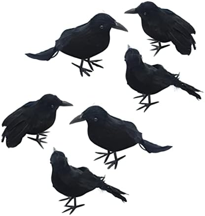 Rastvor 30 kom Halloween Crna Halloween Crna pernata Vrana Crna realno izgleda gavrani Crna Umjetna ptica