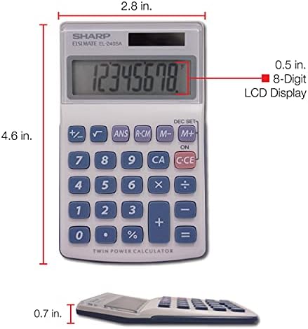 SHARP EL240SAB EL240SB ručni poslovni kalkulator 8-znamenkasti LCD