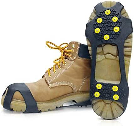 Yashineice Cleats za cipele za čizme, snježni hvataljke za ledene i snježne gumene vučne štikle za hodanje
