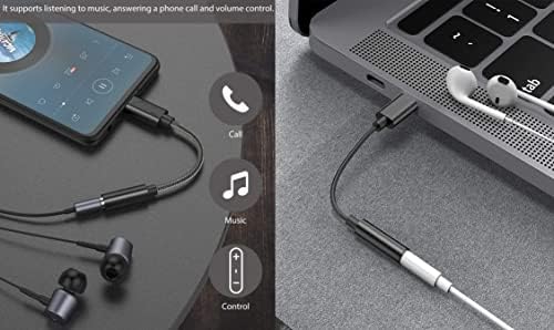Jimgumg USB tip C do 3,5 mm ženski priključak za slušalice, USB C AUX za audio jarck Hi-res digitalni adapter