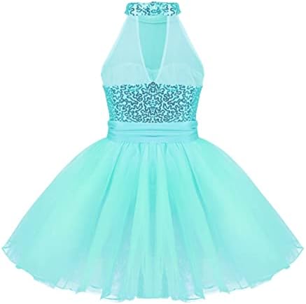 TIAOBUG Kid Girls Dress Haljina bez rukava izrubljena izrez Balet Leotard Tutu Princess Savremeni moderni