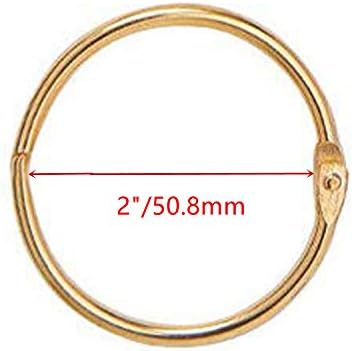 XMHF 2-inčni prstenovi za vezivanje listova, niklovani Čelični prstenovi za vezivanje,Privjesci za ključeve,